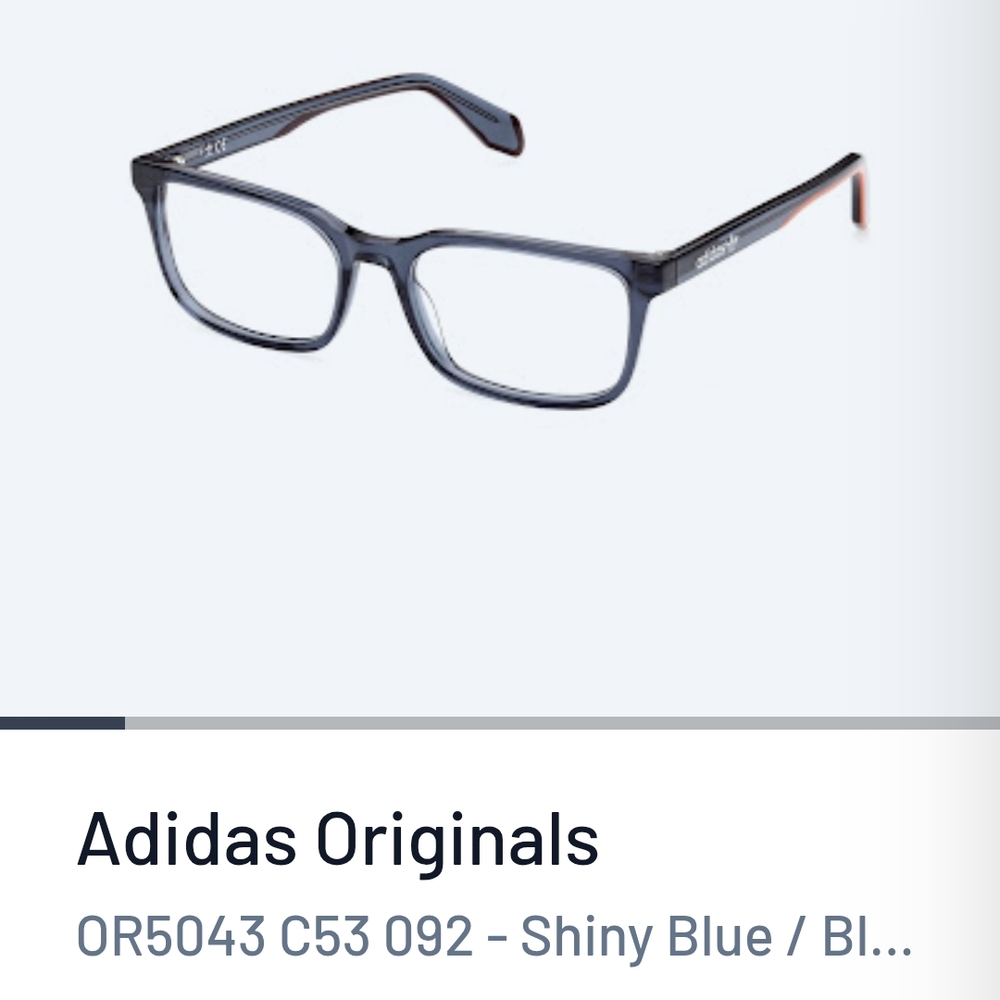 Adidas Originals Shiny Blue Men's Glasses